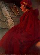 Alfons Mucha The Red Cape France oil painting artist